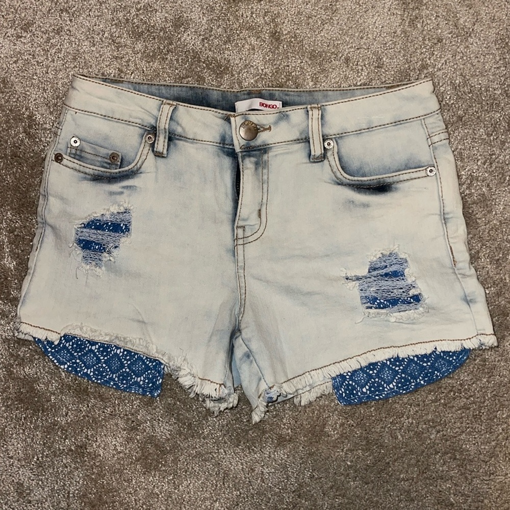 Light wash Jean Shorts